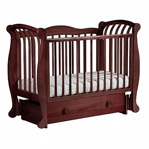 Кровать детская Лель БИ 555.3 Магнолия маятник продольный, орех темный 35 (Лель, LIEL-БИ 555.3_орех темный 35)